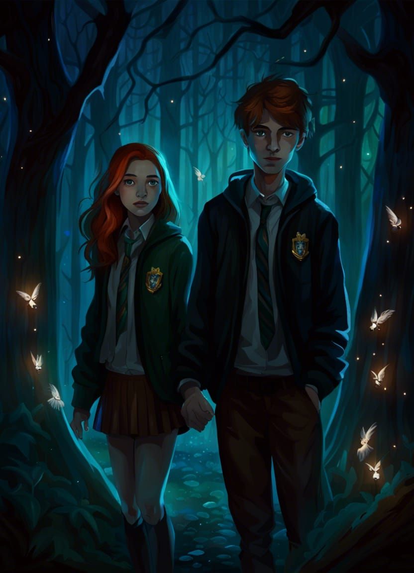 Hogwarts Lovers in the Forbidden Forest