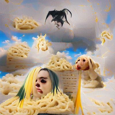 Surreal Noodle Dreamscape: A Digital Portrait