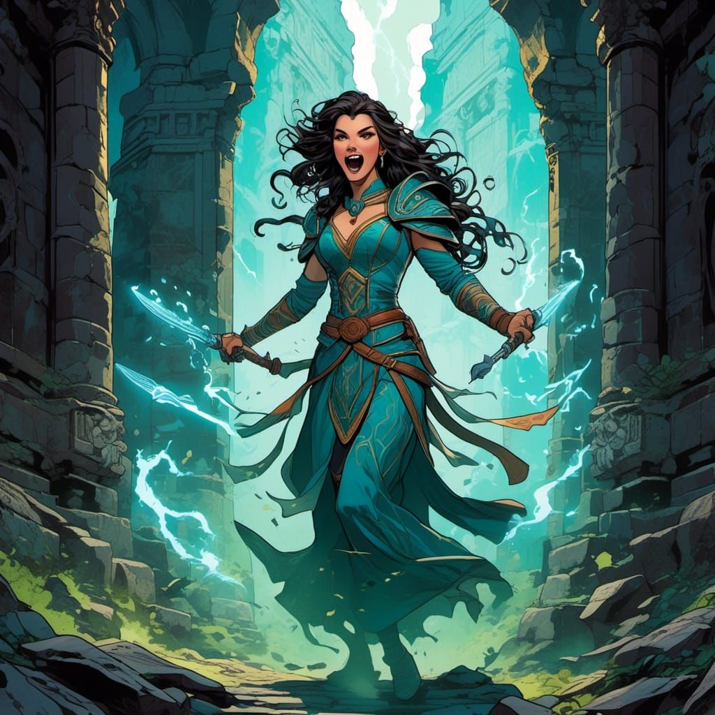Terrifying Banshee Screams in Fantasy RPG Illustration