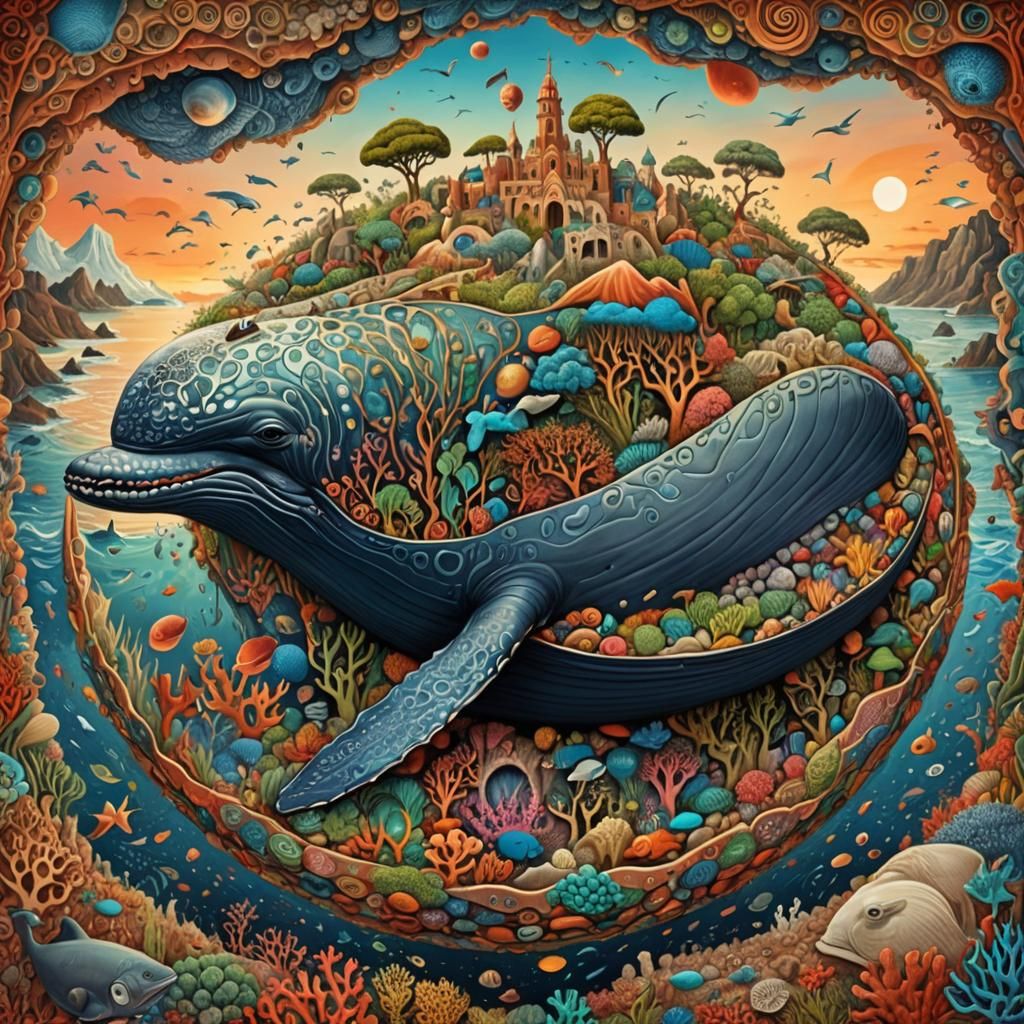 Surreal Coral Reef and Savannah Dreamscape