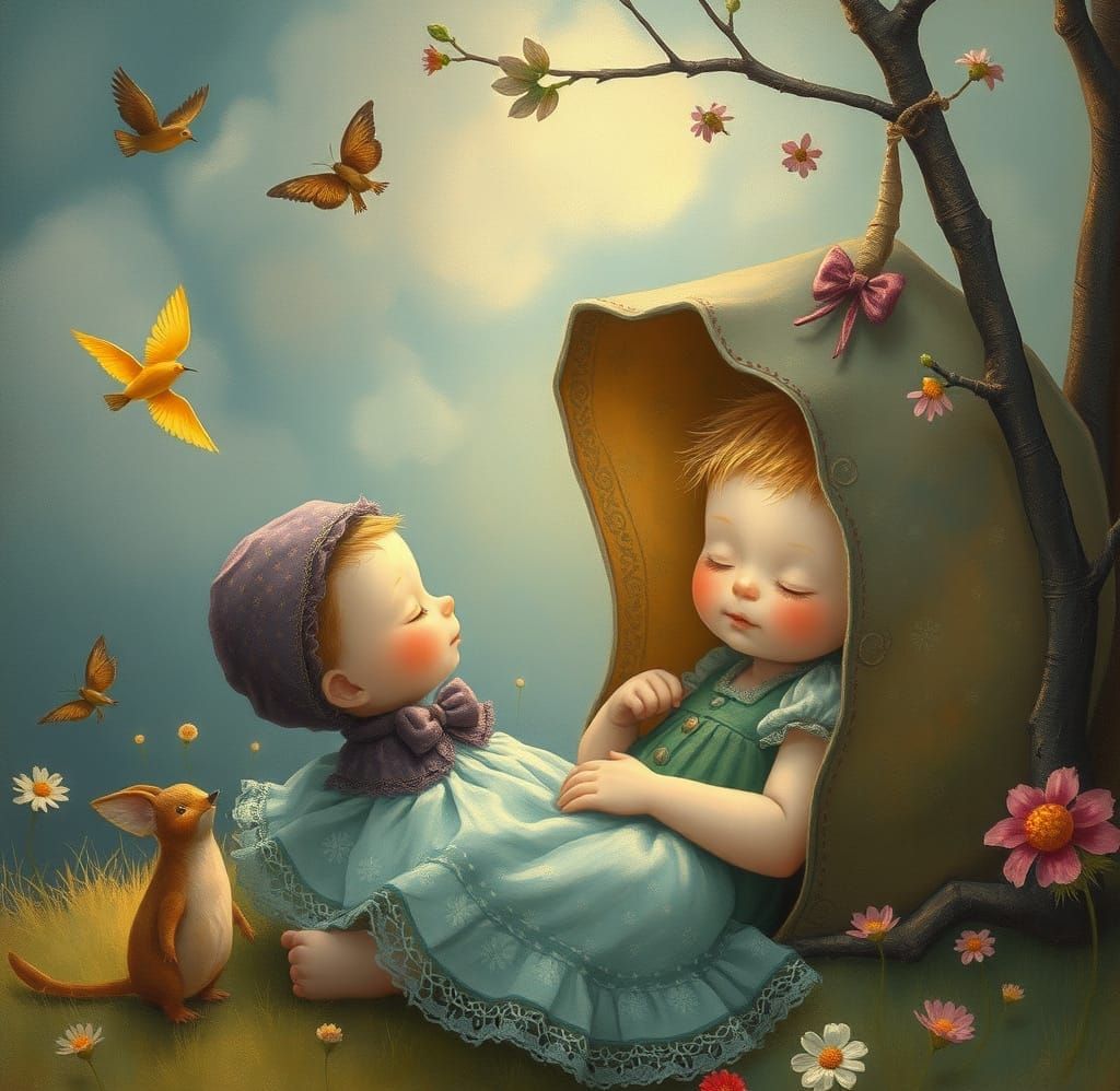 Whimsical World of Children's Literature in Watercolor