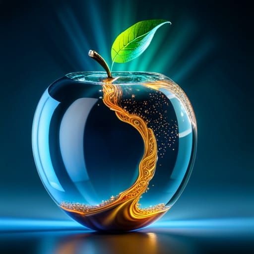 Swarovski Apple Figurine with Cloud Hurricane