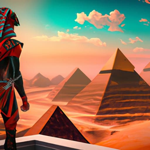 Pharaoh on Pyramids: Fantasy Concept Art