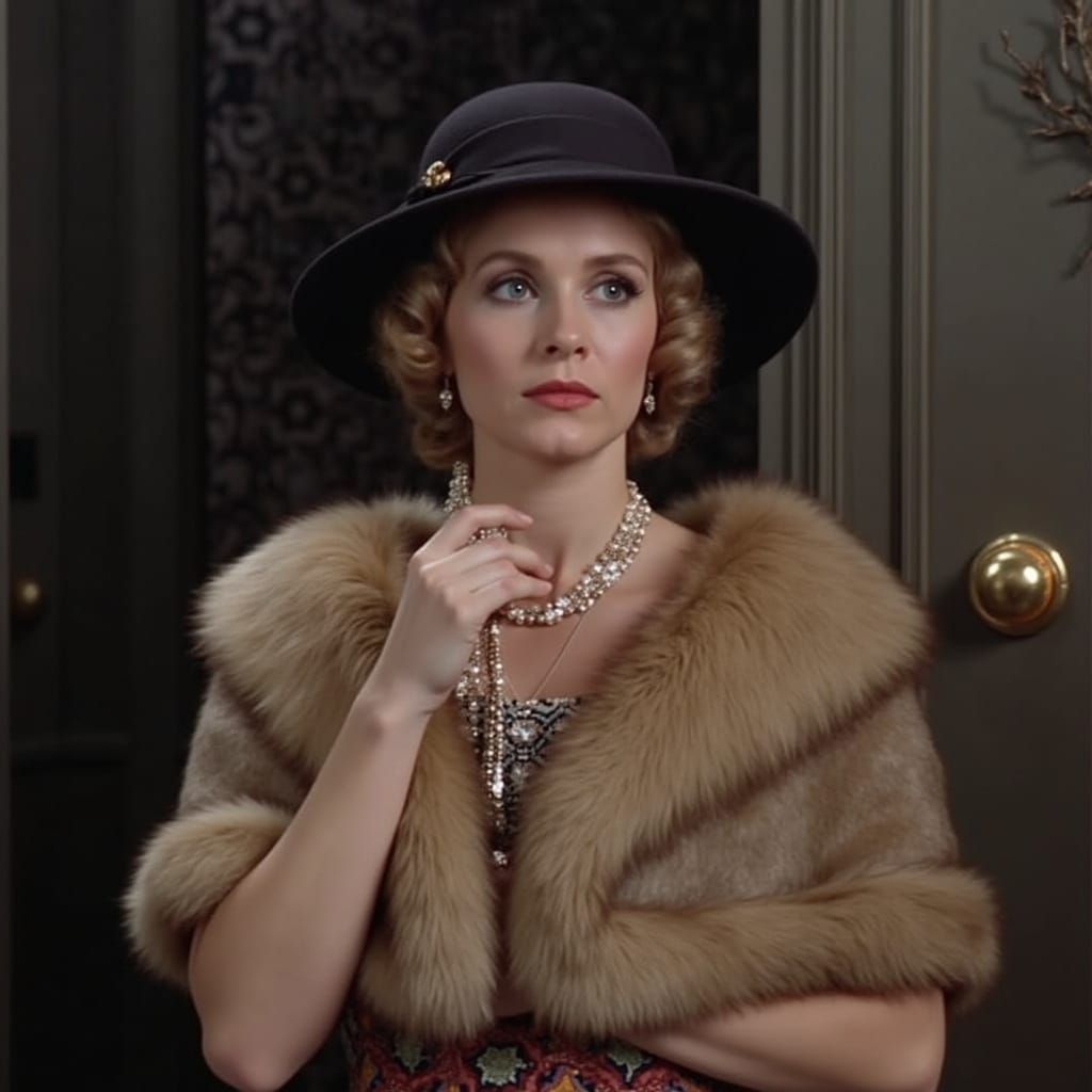 Vintage Hollywood Actress Channels Daisy Buchanan in Elegant...
