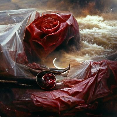 Rose's Decay: An Oil Painting of Lost Love