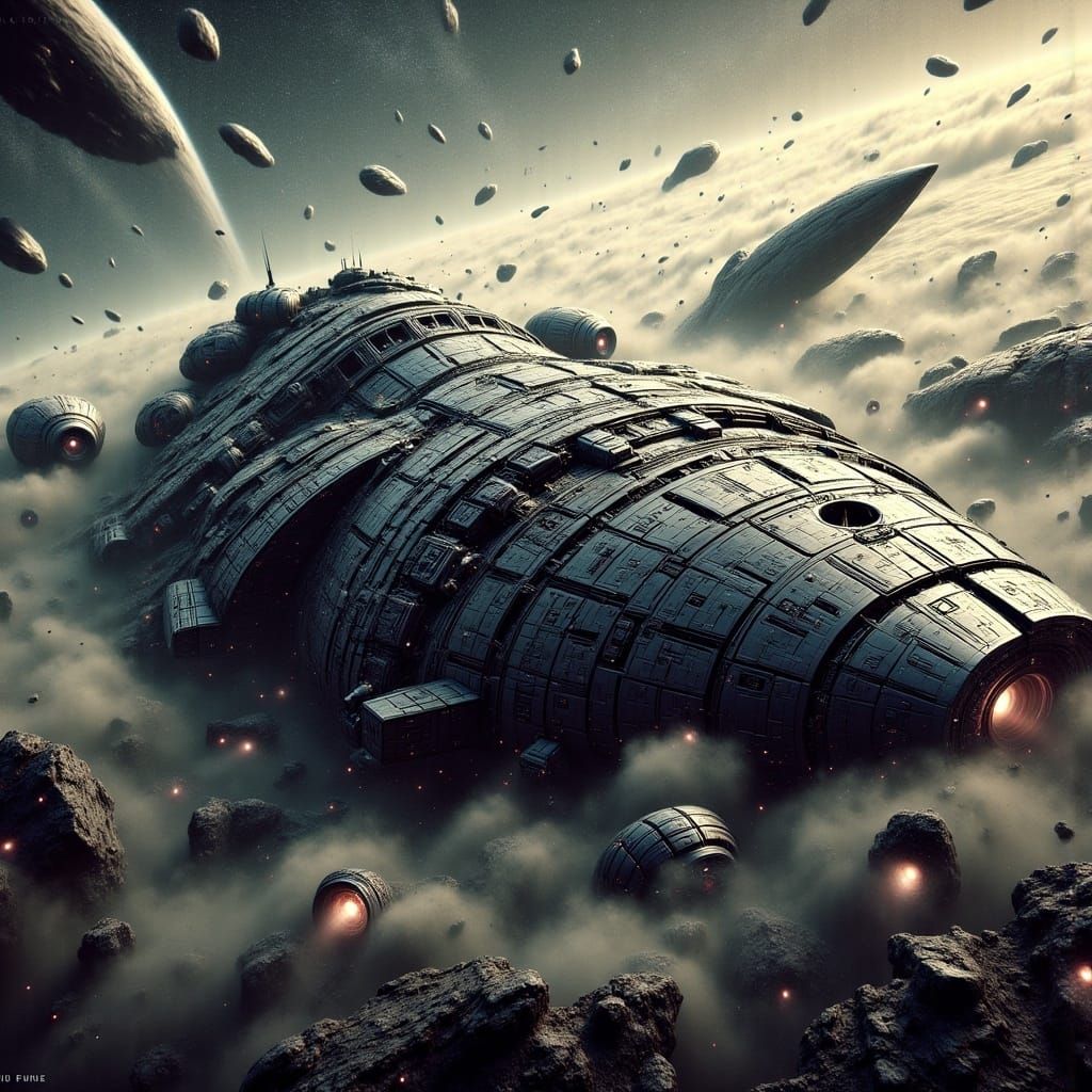 Fantastical Space Wreck in Deep Color