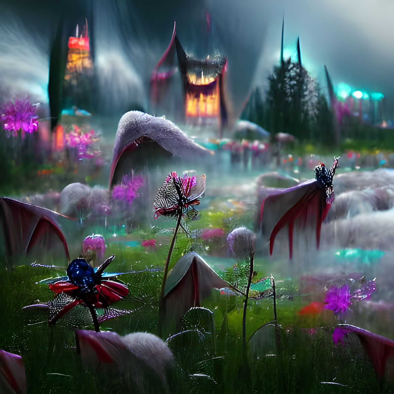 Sinister Evil Fairy Wonderland Landscape