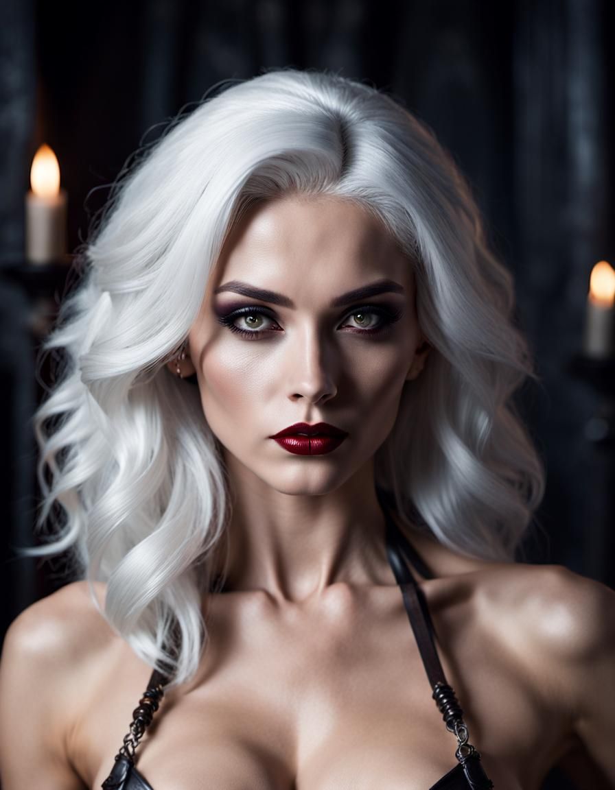 Vampire World Beauty: Photorealistic Full-Body Portrait