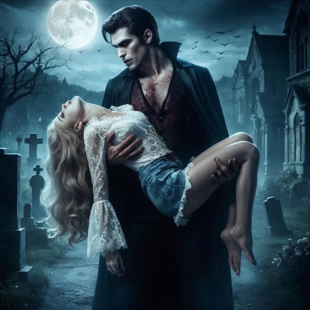 Vampire Carries Woman: A Timeless Romance