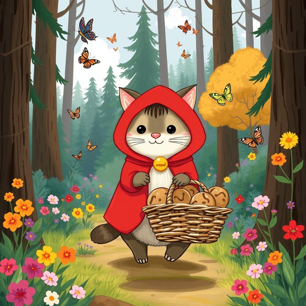 Whimsical Forest Fairy Tale in Storybook Style