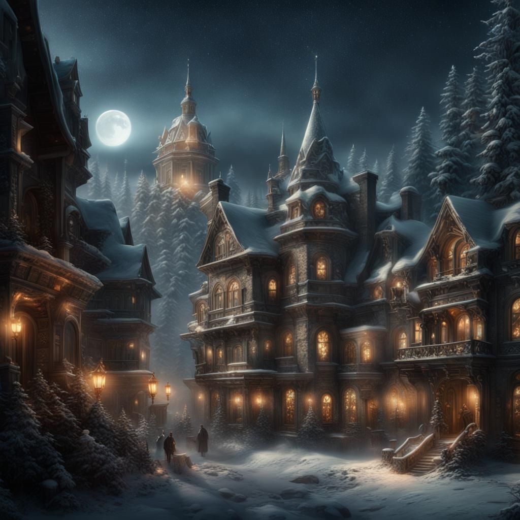 Epic Cinematic Silent Night Digital Painting