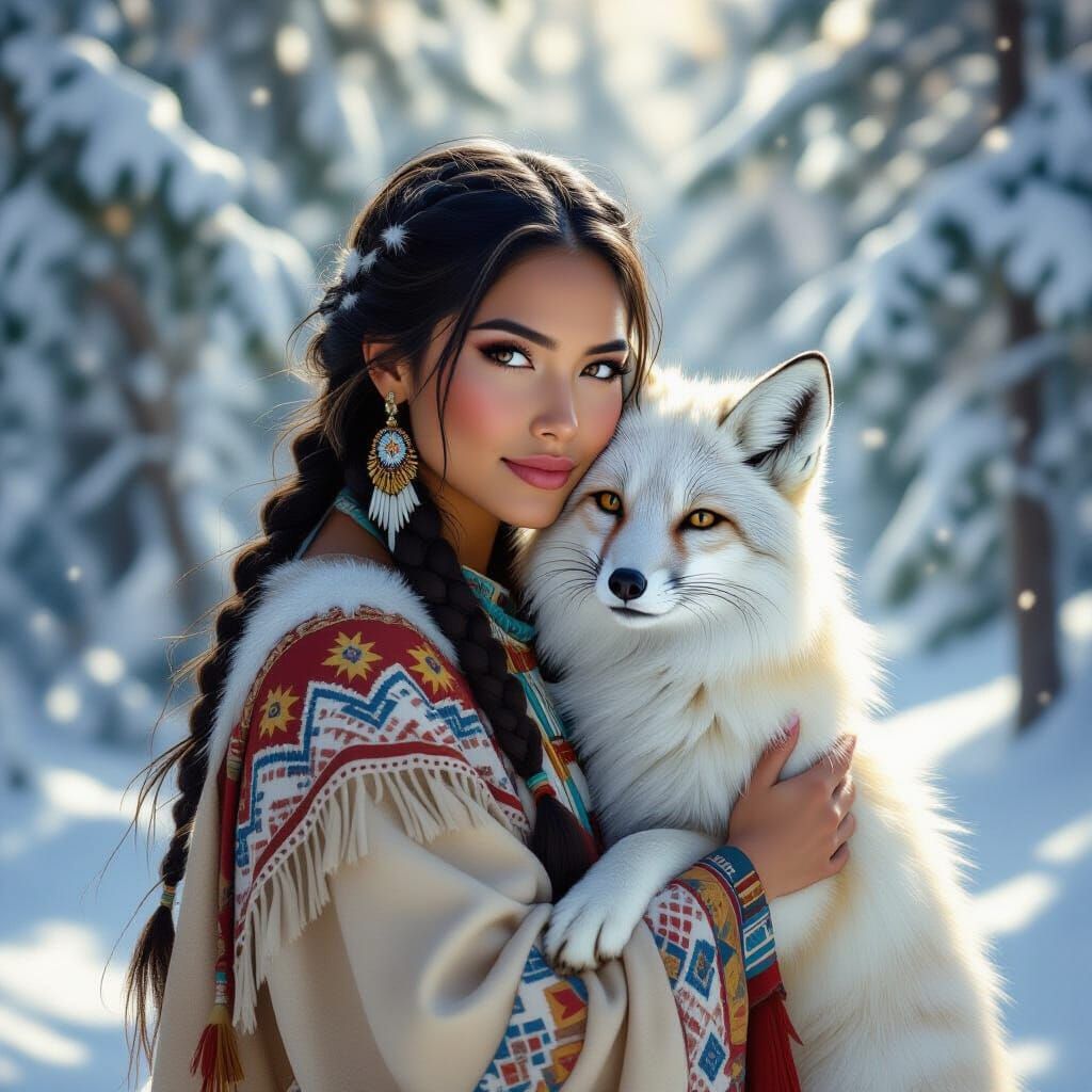 Native wife artic White fox