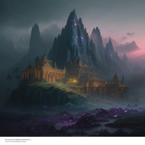 Surreal Hyrule Landshcapes in Cyberpunk Style