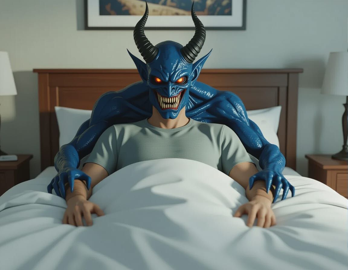 Sleep Paralysis Demon in Cinematic 3D Style