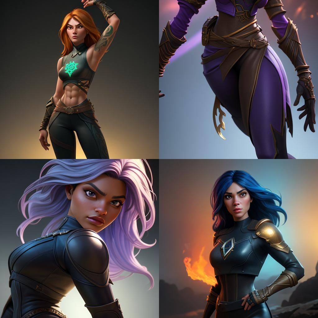 Fantasy Character in Leather, Detailed Digital Art