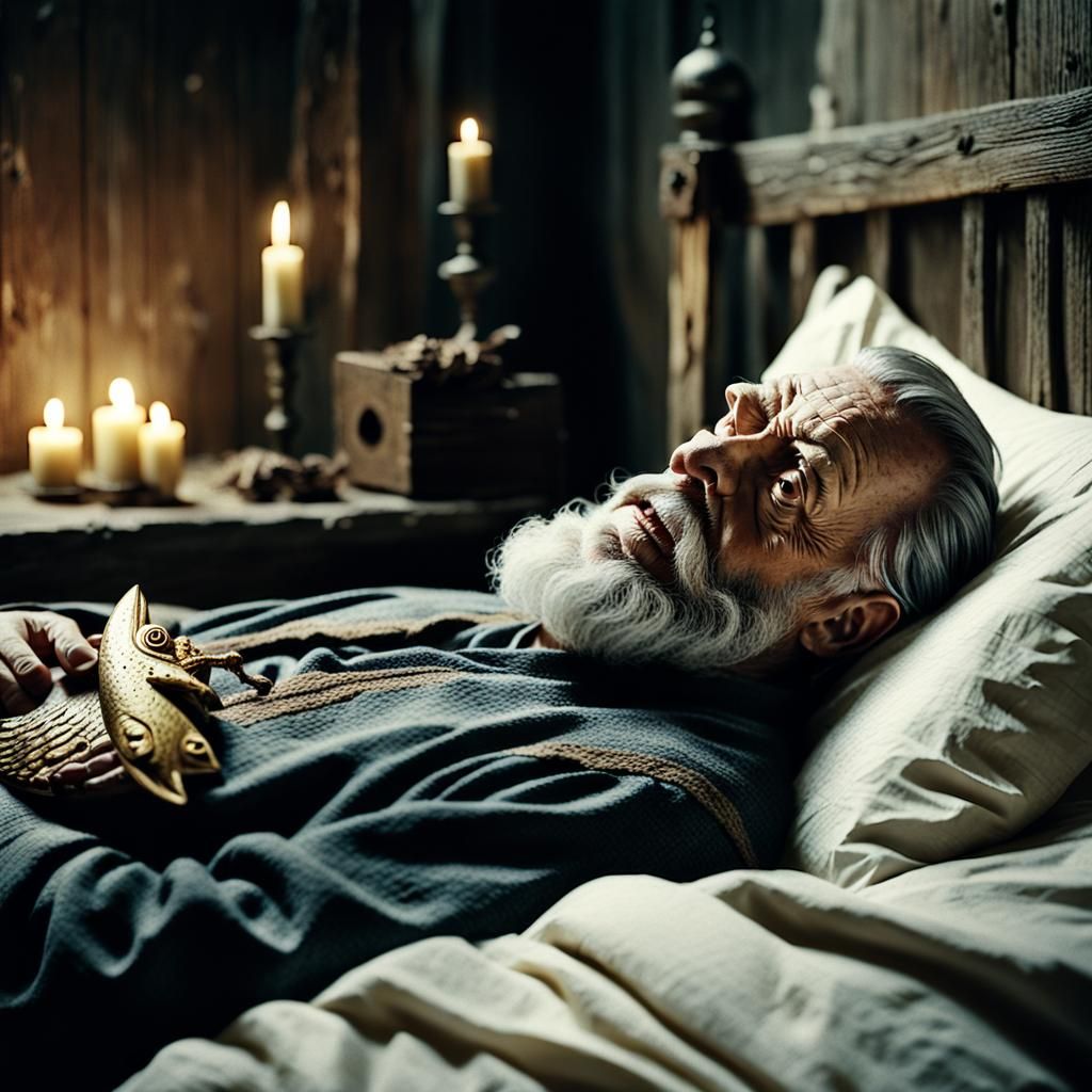 Medieval Lord in Bed, Tarkovsky Film Style