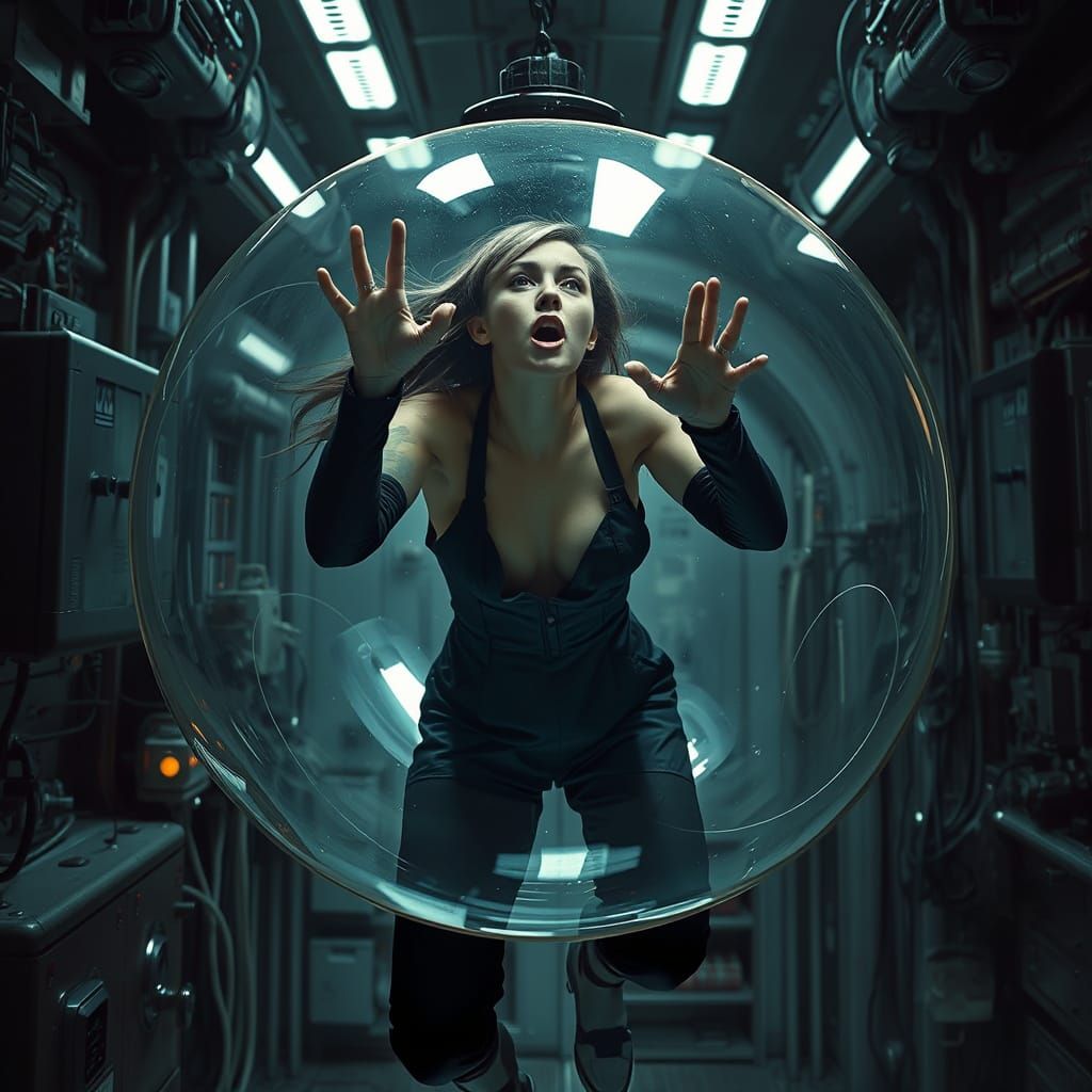 Woman Trapped in Futuristic Laboratory