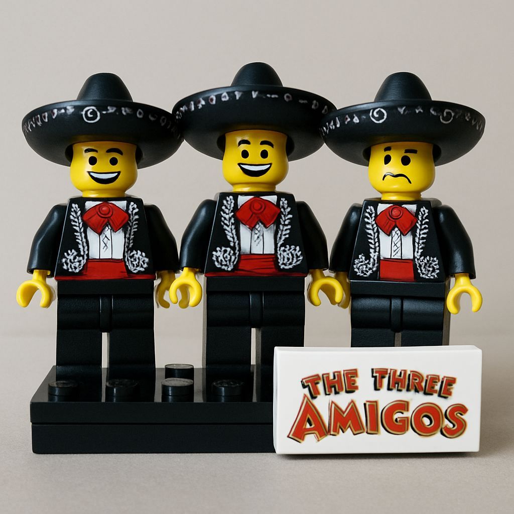 The Three Amigos as a Lego Set