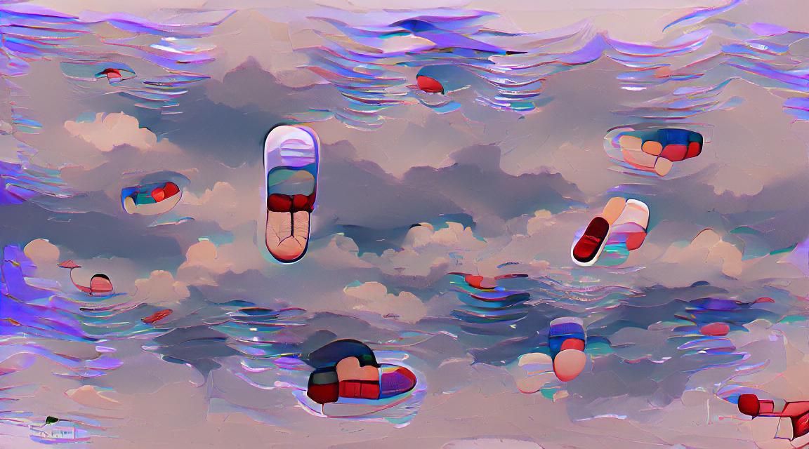 Floating Pills: An Image of Depression