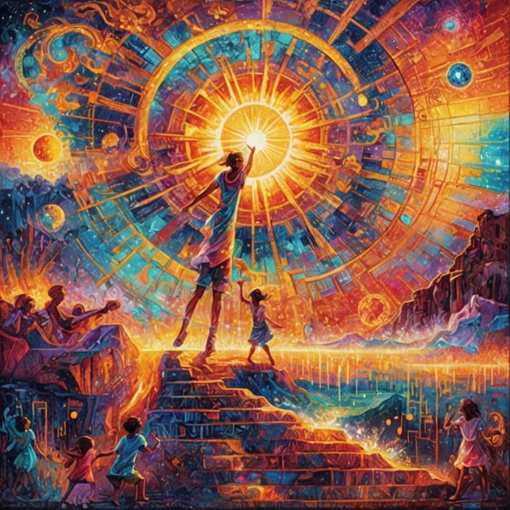 Cosmic Children Dancing Under a Sun