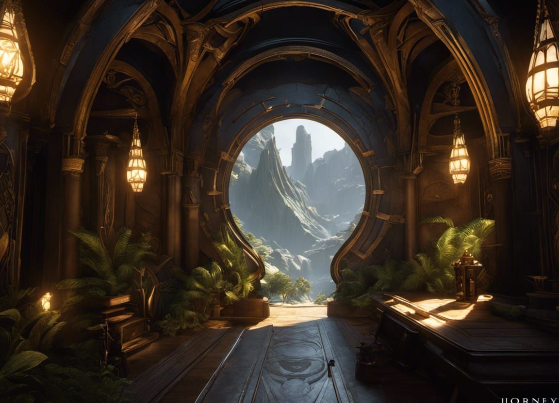 Dark Fantasy Landscape in Deep Color