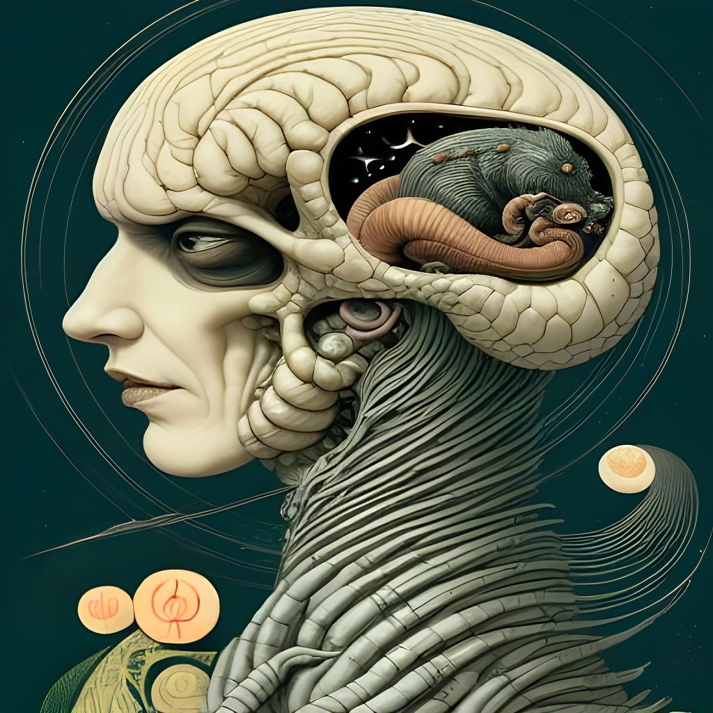 Surreal Brain Worms Inspired by Giger and Ngai