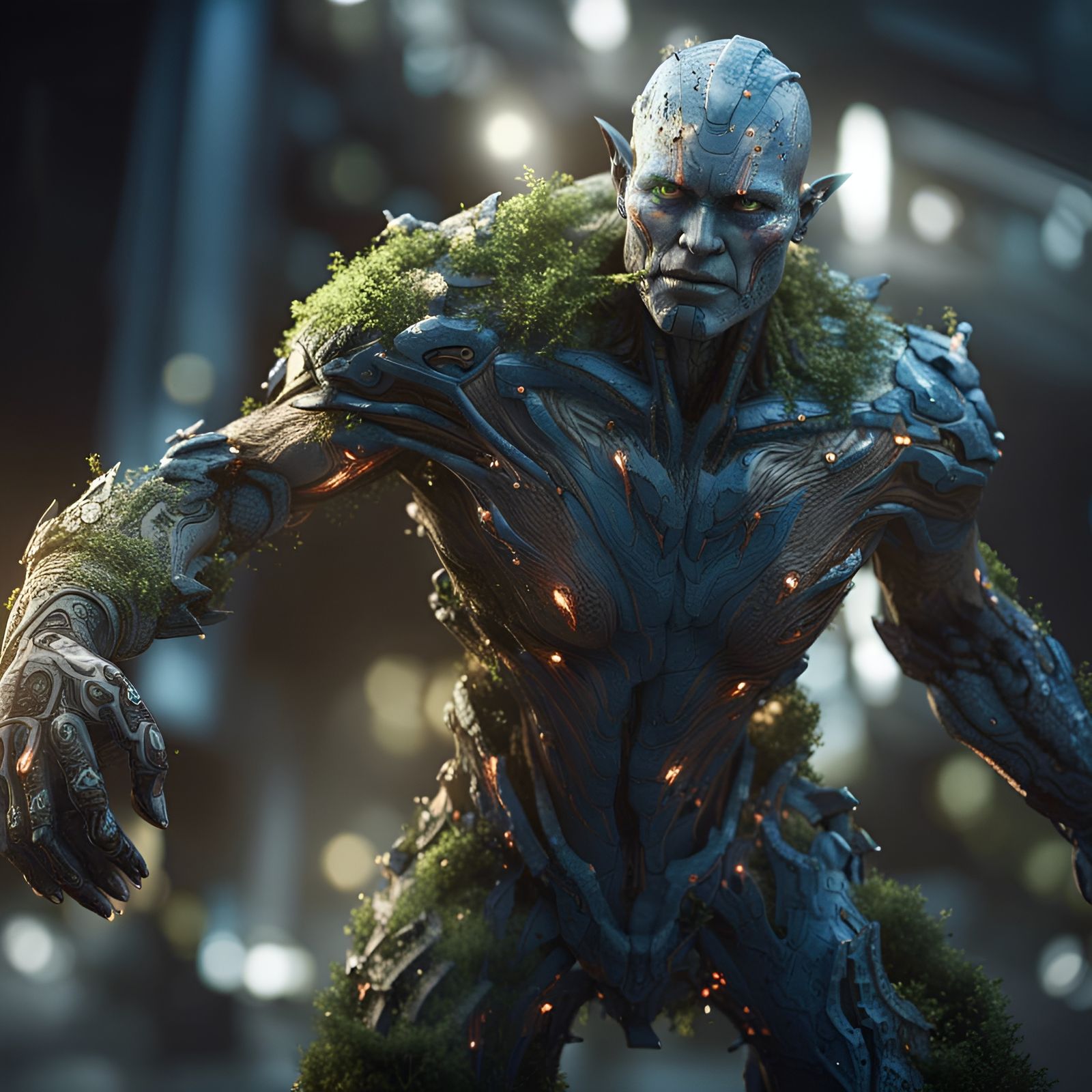 Humanoid Earth Elemental Digital Art