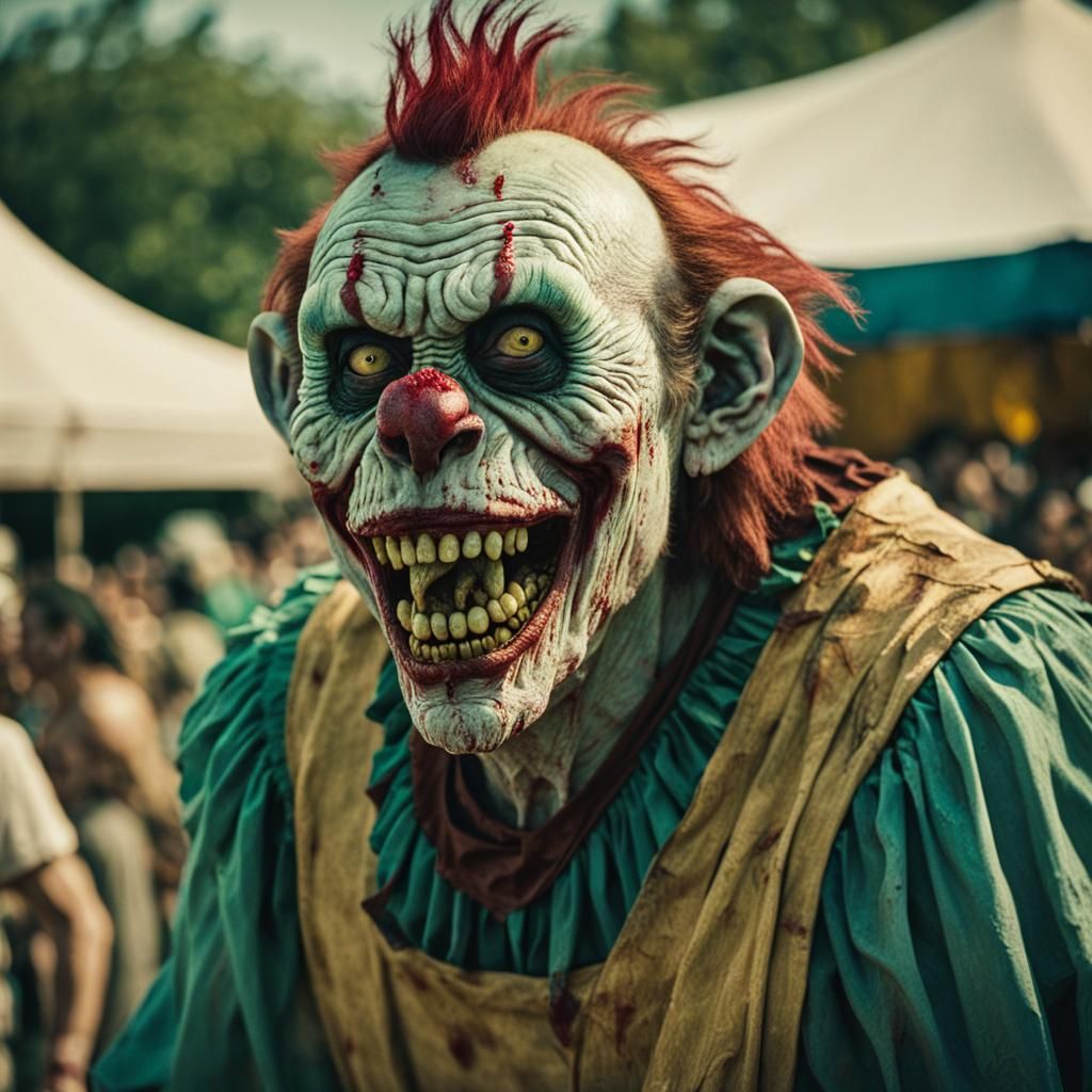 Zombie Monkey Clown at Greek Wine Festival