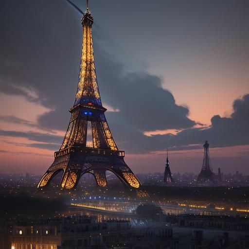 Eiffel Tower Fantasy Concept Art in Unreal Engine