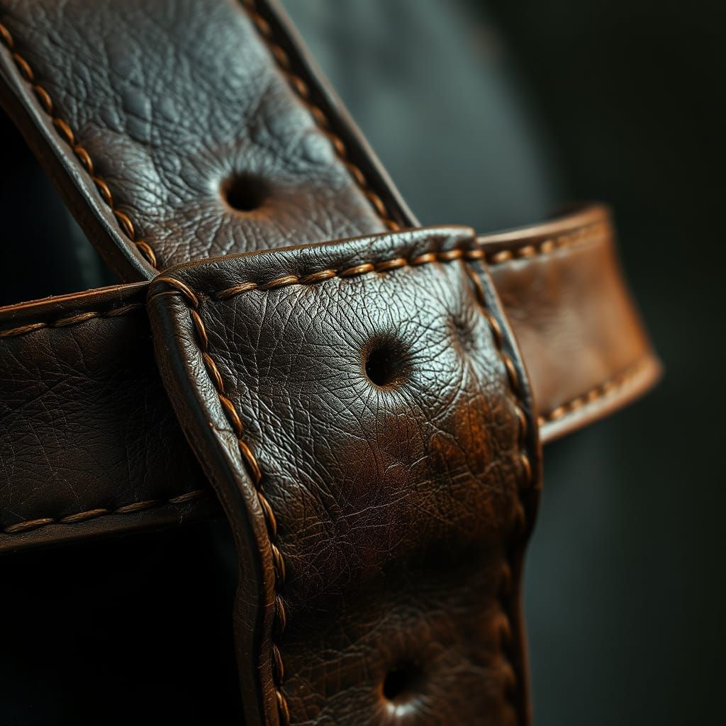 Worn Leather Brace in Cinematic HDR