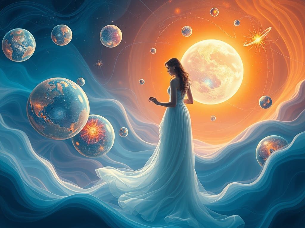 Multiverse Goddess in Ethereal Dreamscapes