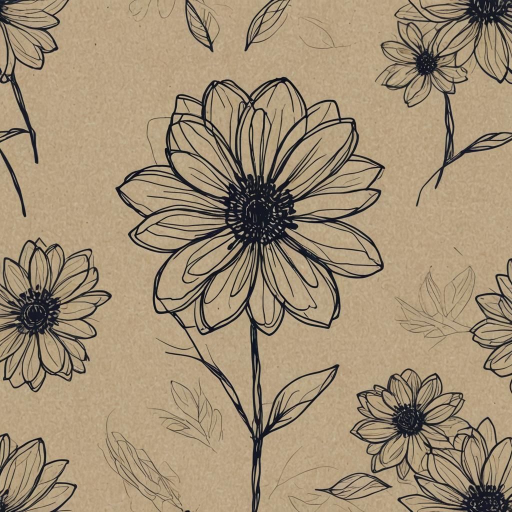 Abstract Scribble Flower: An AI Interpretation