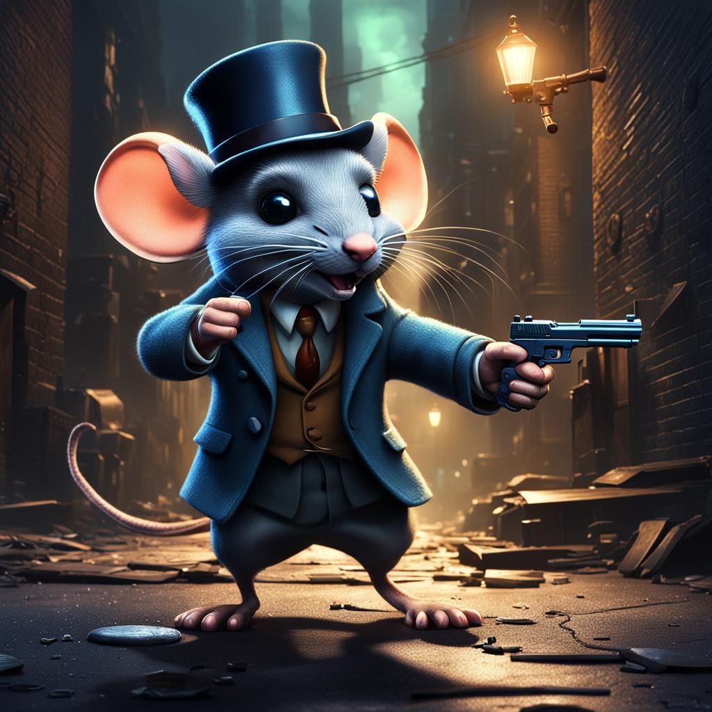 Noir Mouse Detective in Crystal Alley