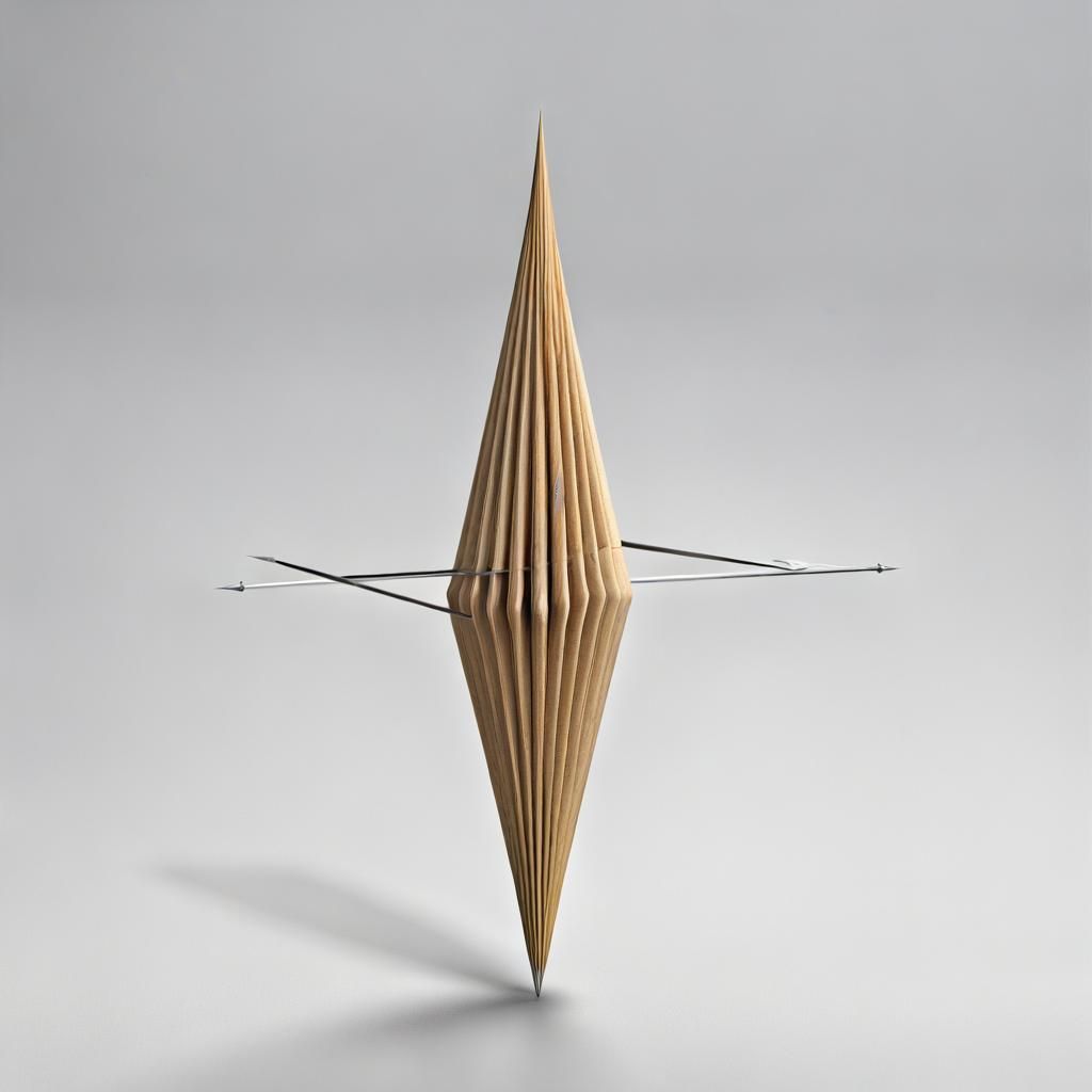 Sharp Three-Sided Spindle on White