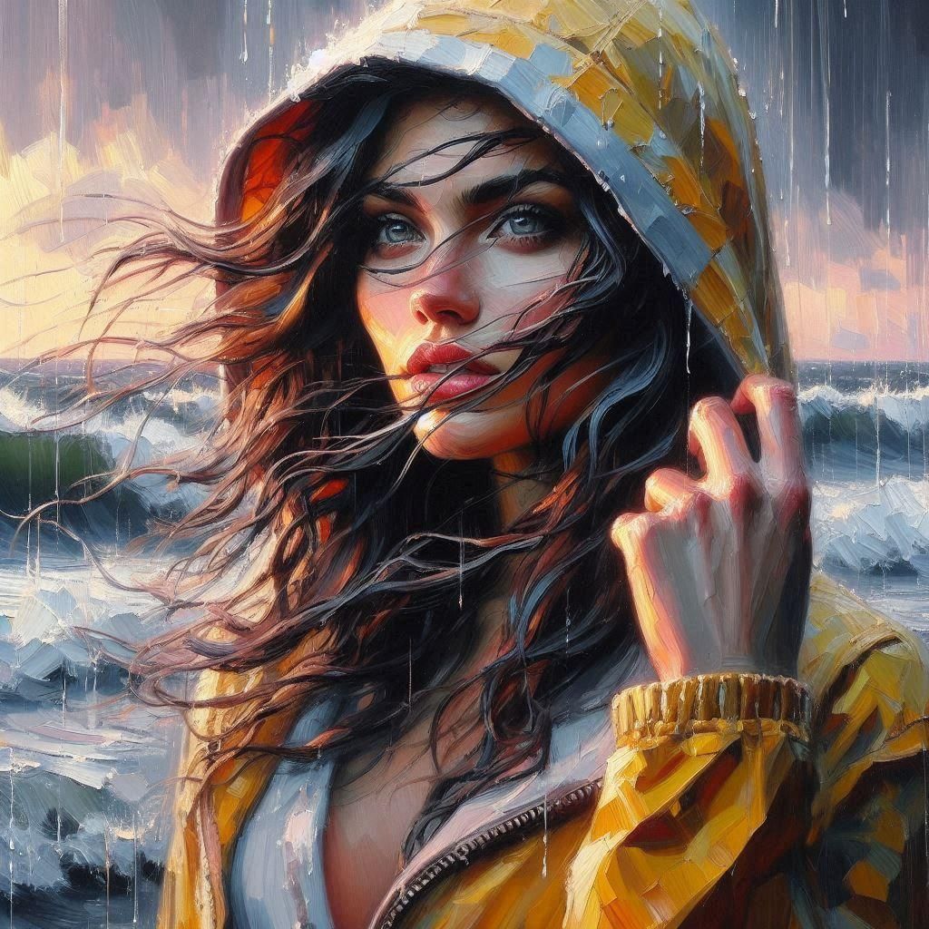 Dramatic Oil Painting of a Stormy Day