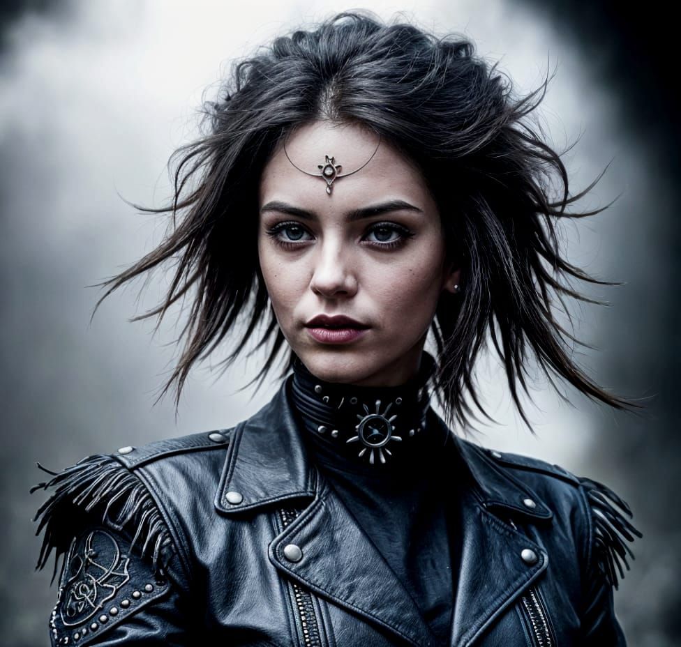 Gothic Metal Fashion Art with Emo Style