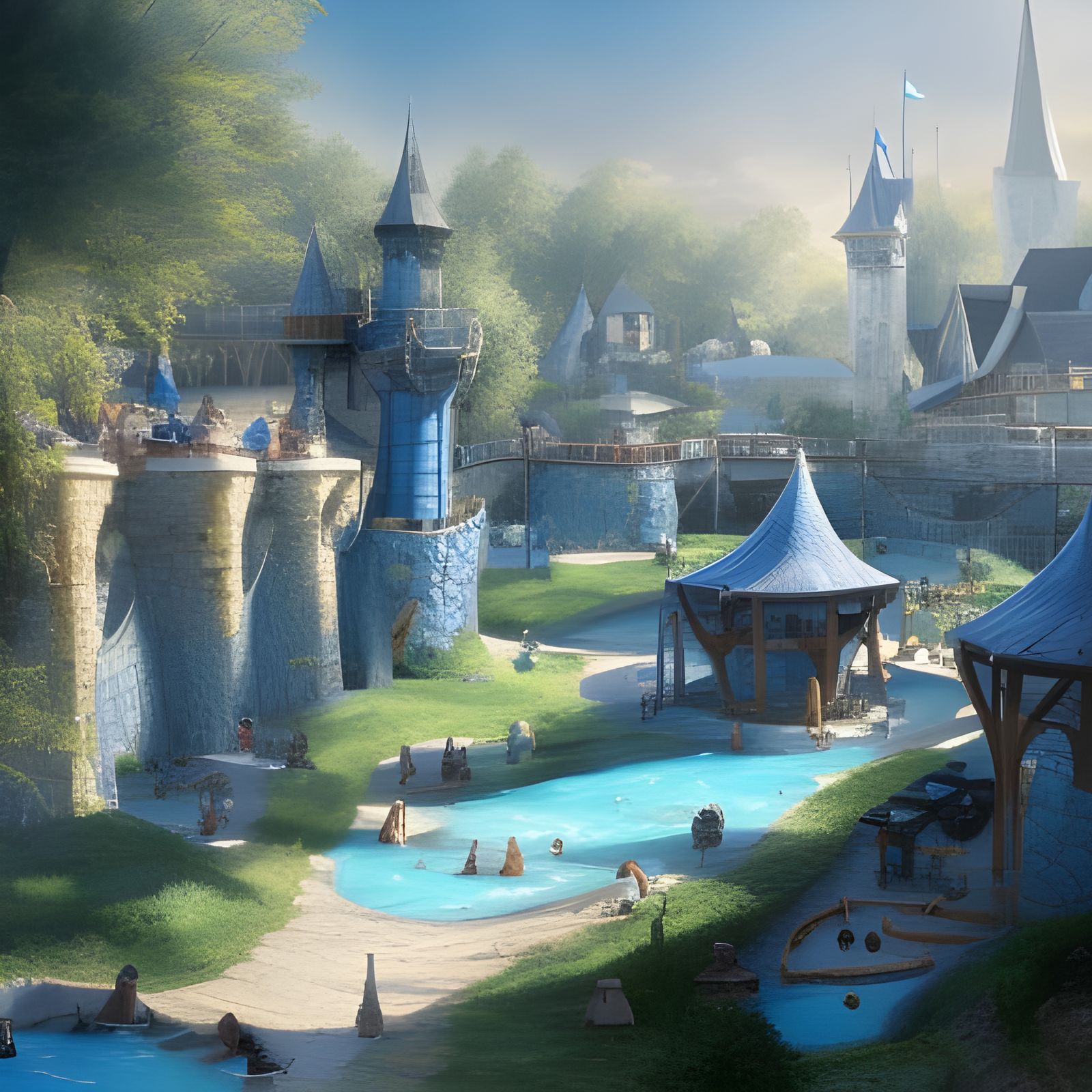 Blue Kingdom Water Park in Medieval Aesthetic