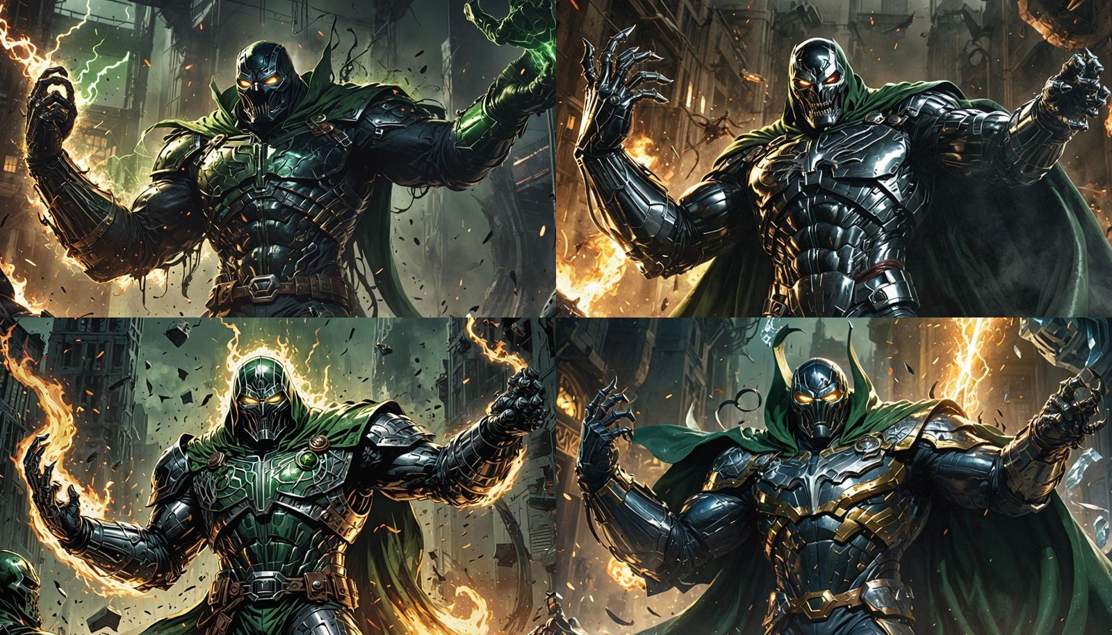 Symbiote Riot Looms Over Armored Figure