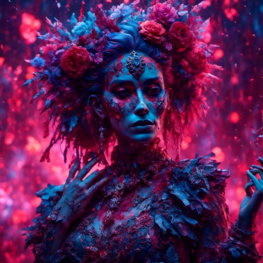 The Cramps Album Cover Art in Hyperreal Style