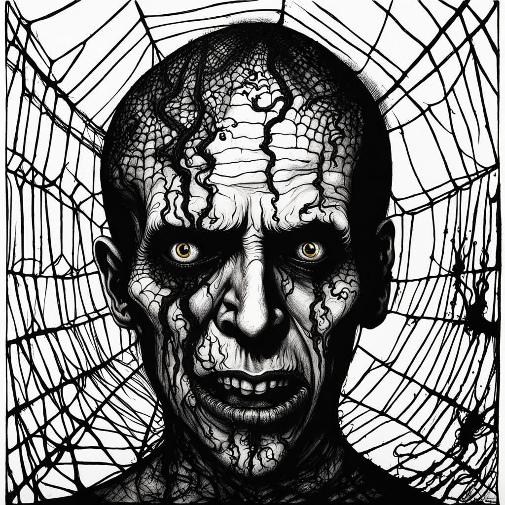 Horrific Spider Cage Nightmare Inspired by Tim Burton