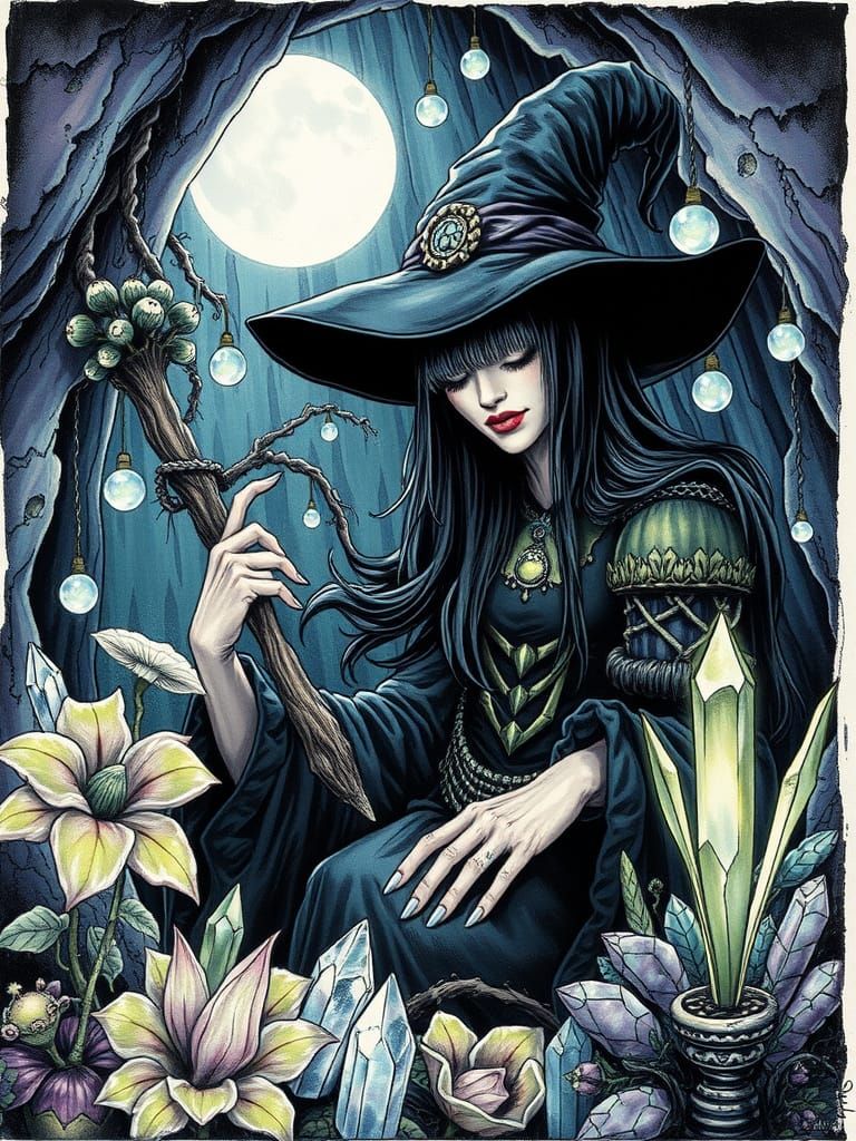 Sinister, Intricately detailed alcohol ink illustration, sup...