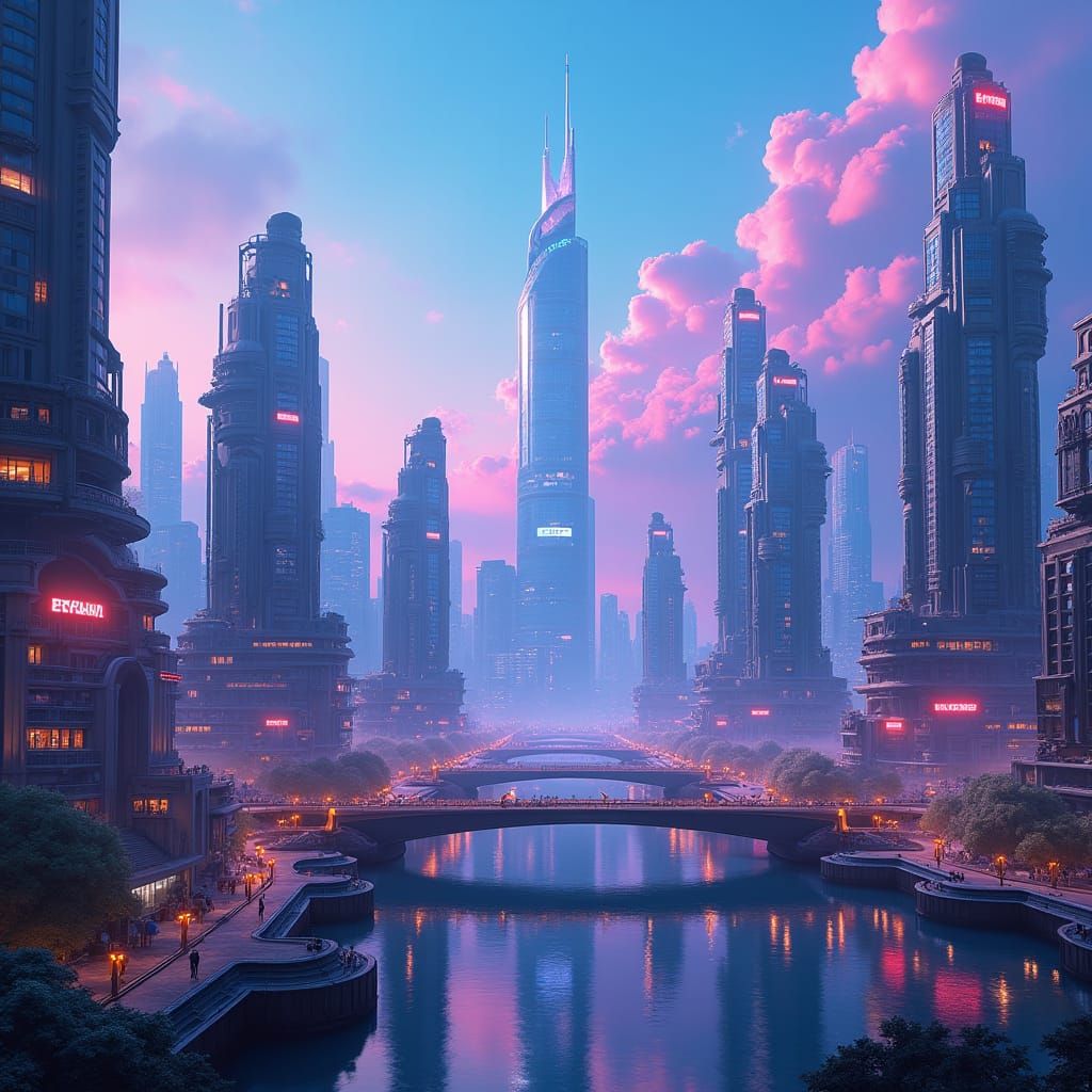 Futuristic Cityscape Concept Art in 8K Resolution
