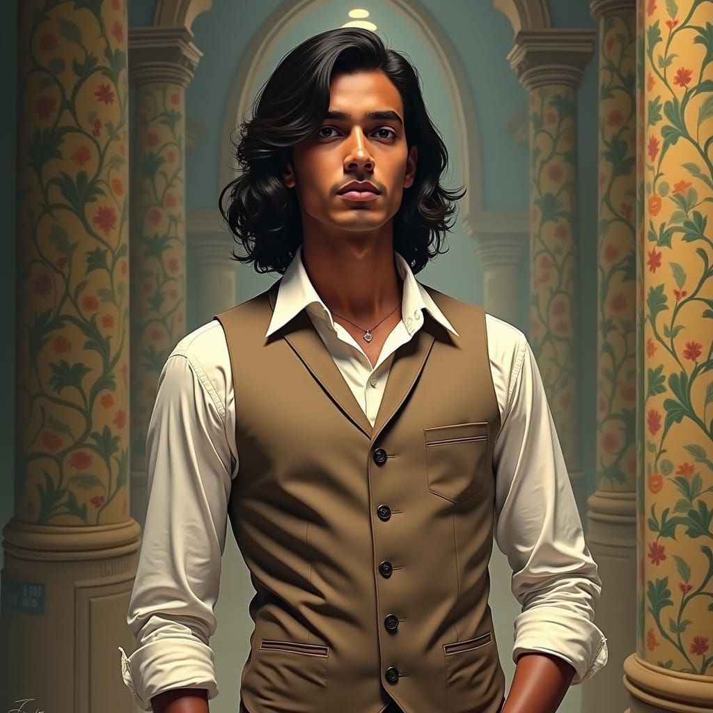 Elegant South Indian Man in Earth Tones