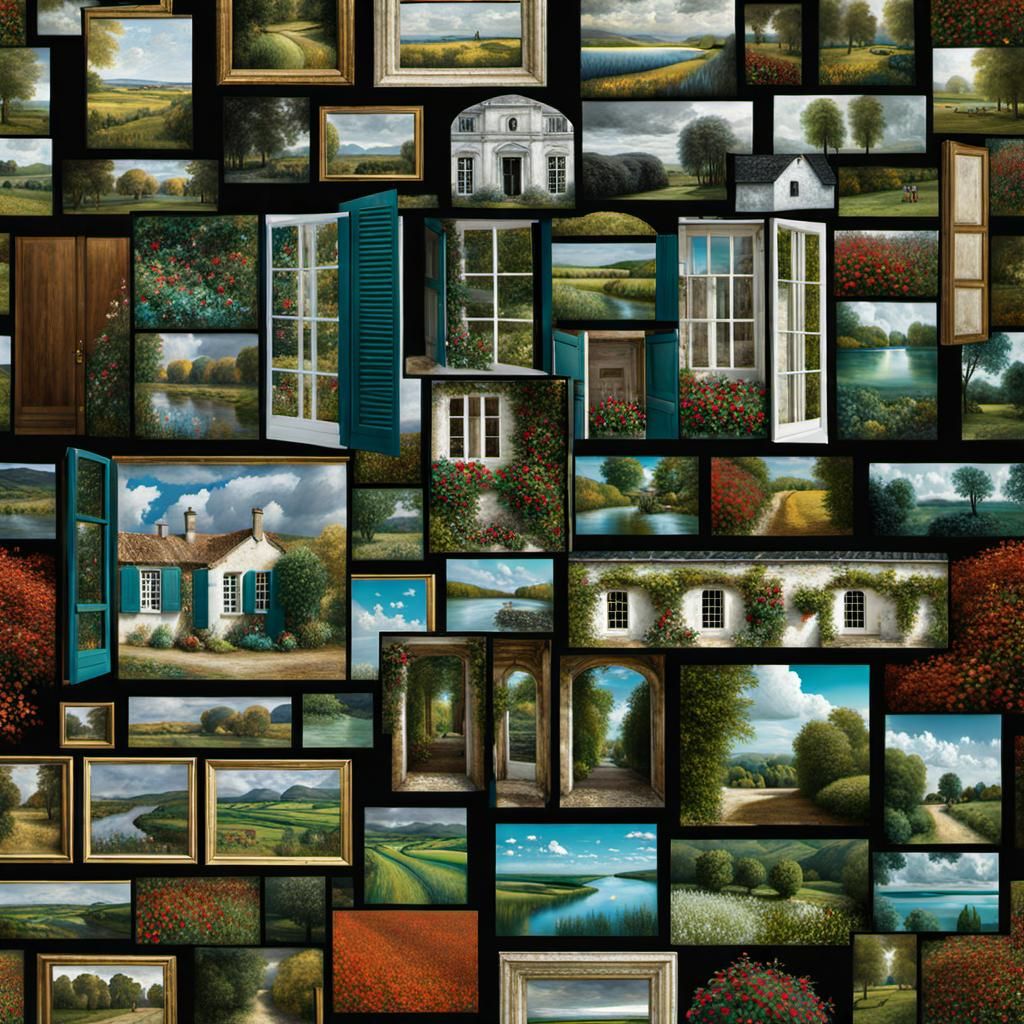 Expressionistic Landscape Painting in Matte Style