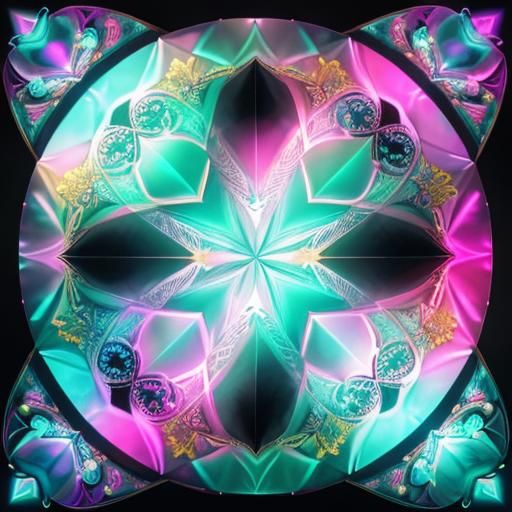 Jesus Christ with Gemstones in Abstract Style