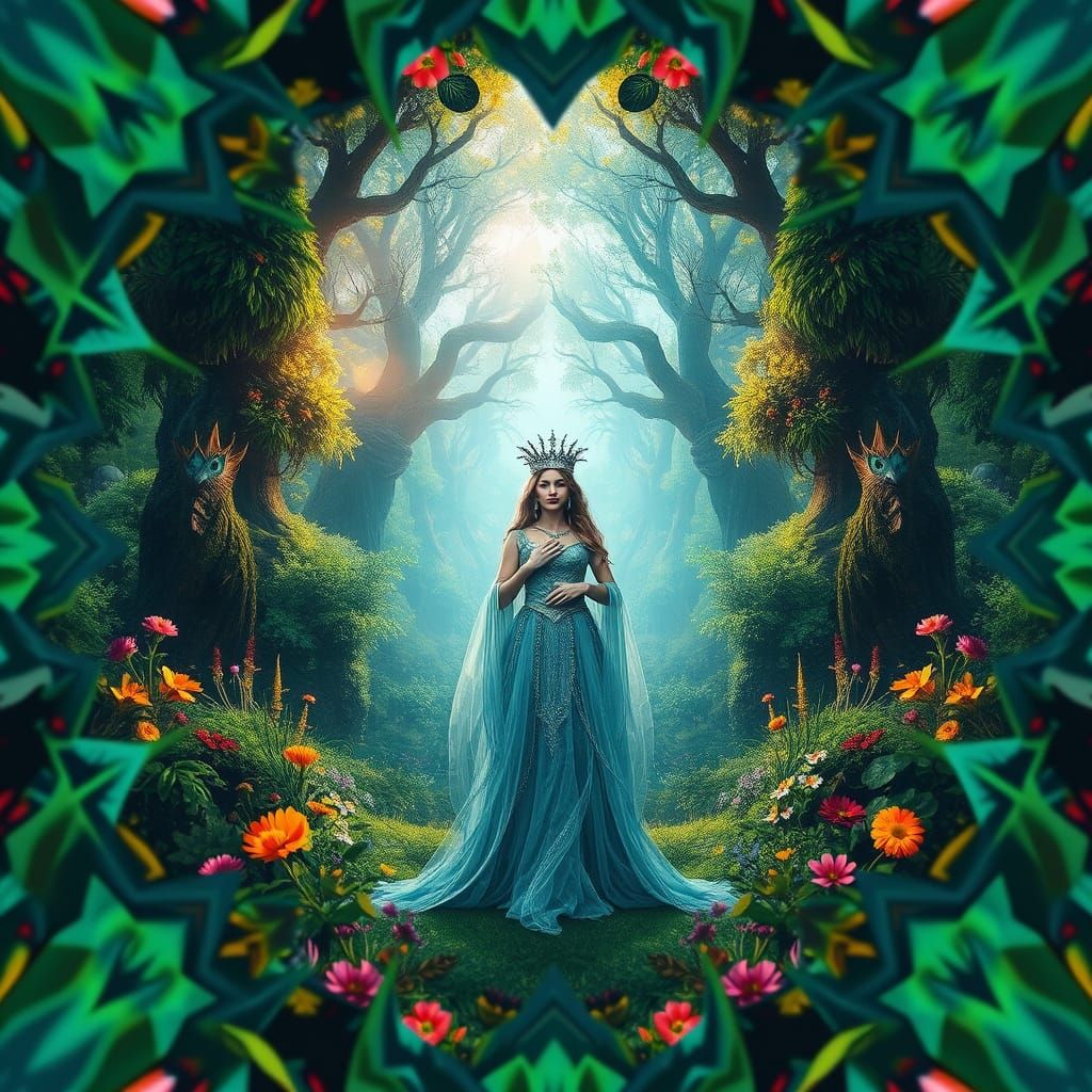 Mystical Queen in Magical Forest Kingdom