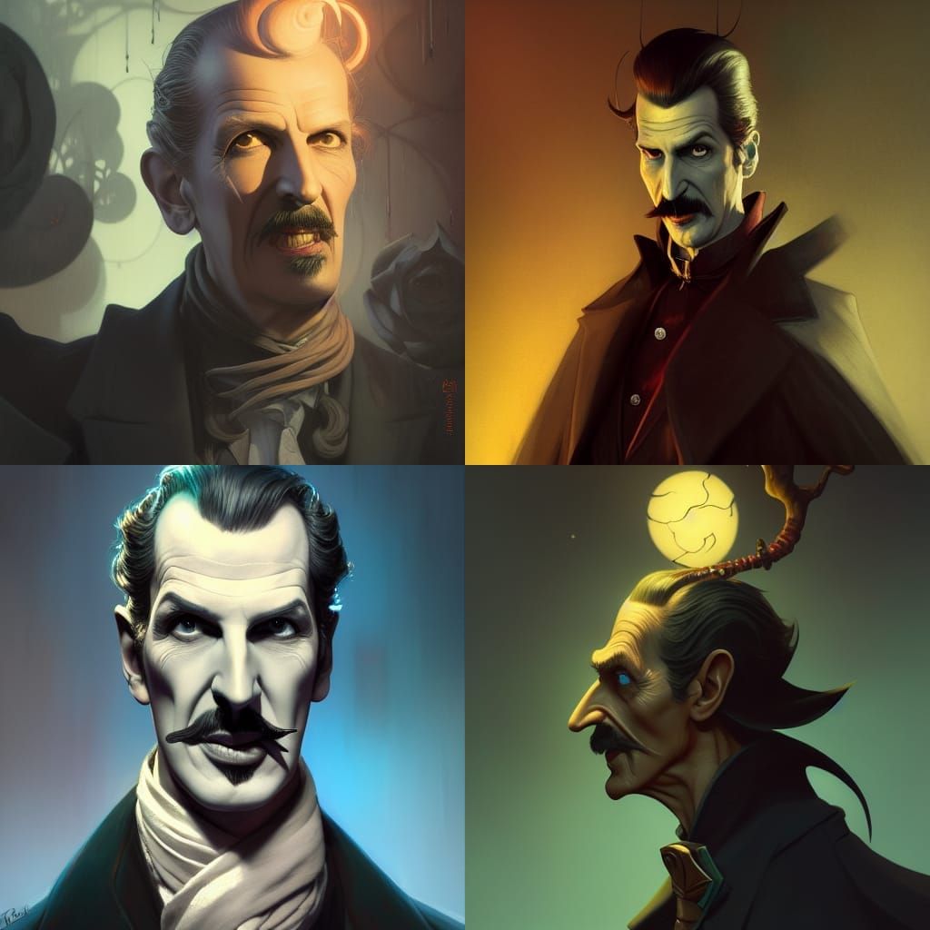 Dramatic Portrait Inspired by Burton and Pixar