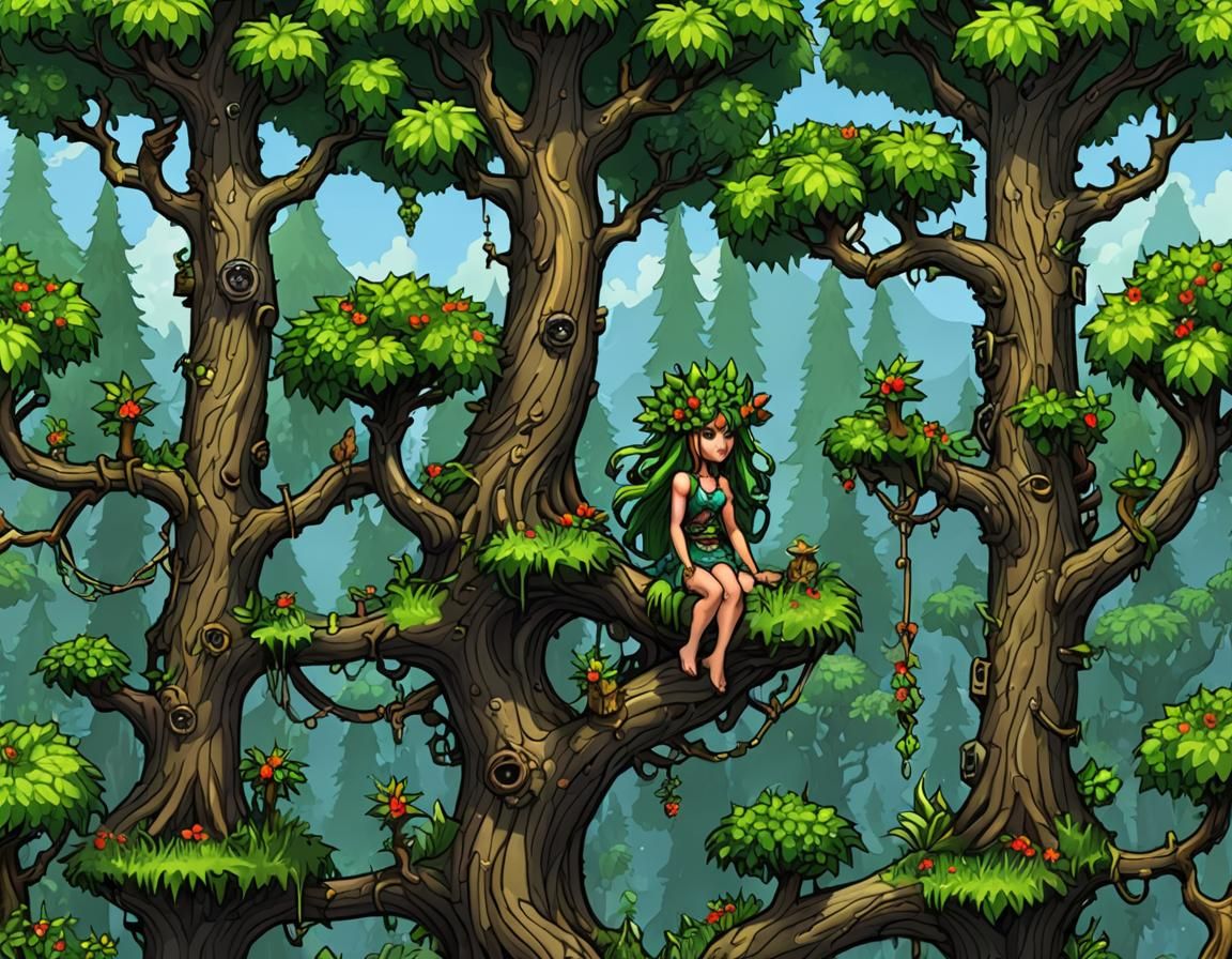 Terraria Dryad Character Illustration