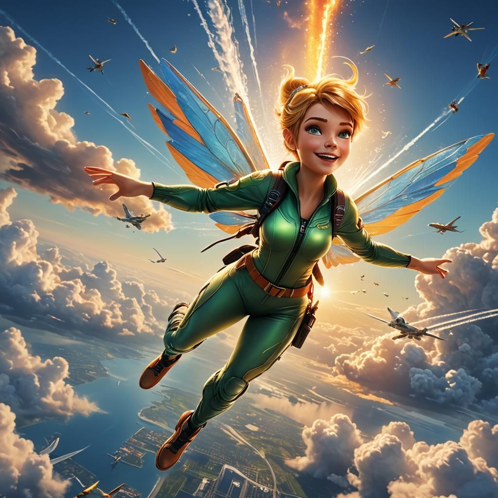 Tinkerbell Skydiving: Fantasy Concept Art in Unreal Engine