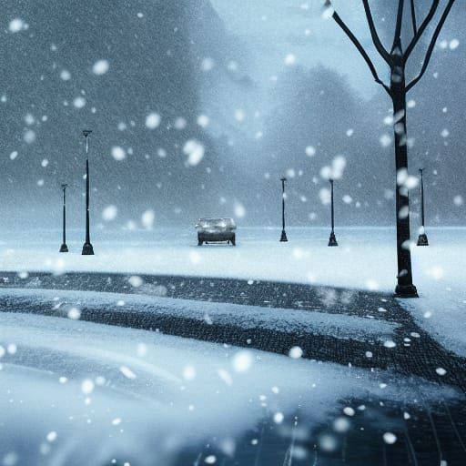 Epic Snowscape in Digital Matte Painting Style
